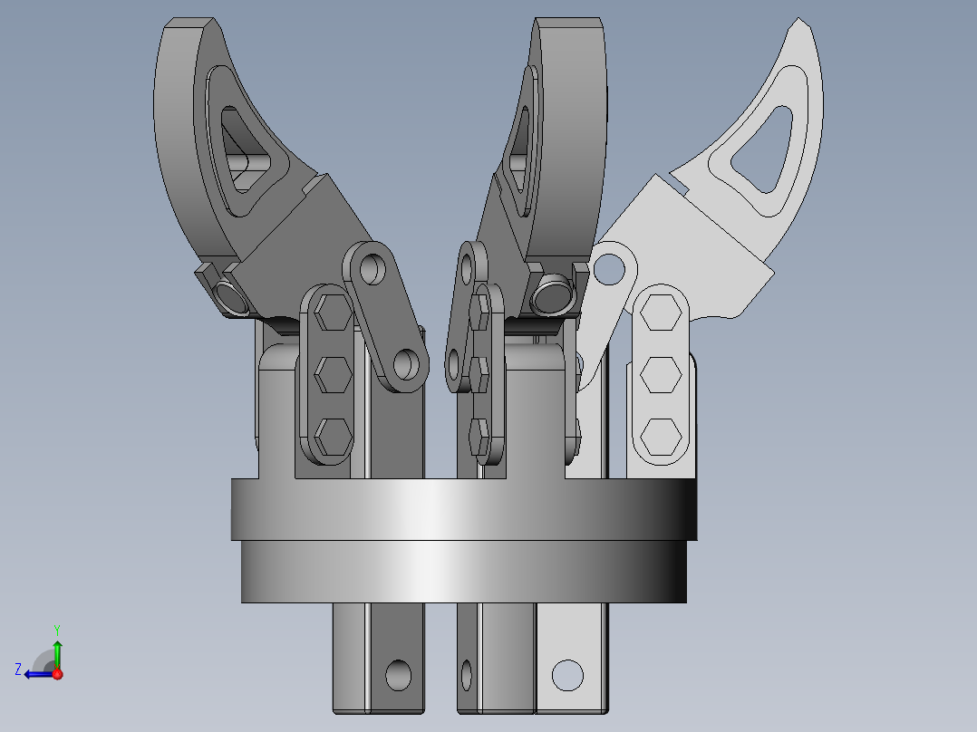 五爪机械手右视图