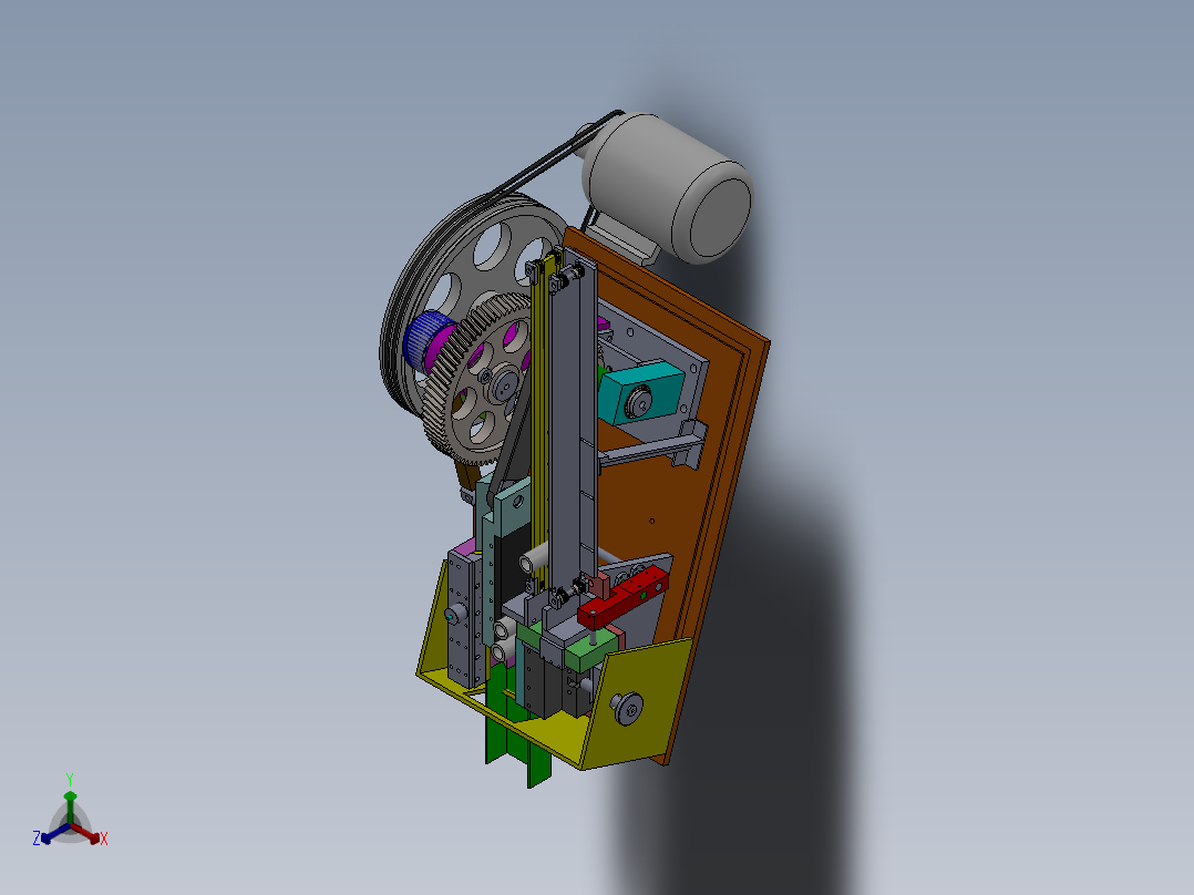 平板搓丝机（搓花机）sw10可编辑正等轴测图