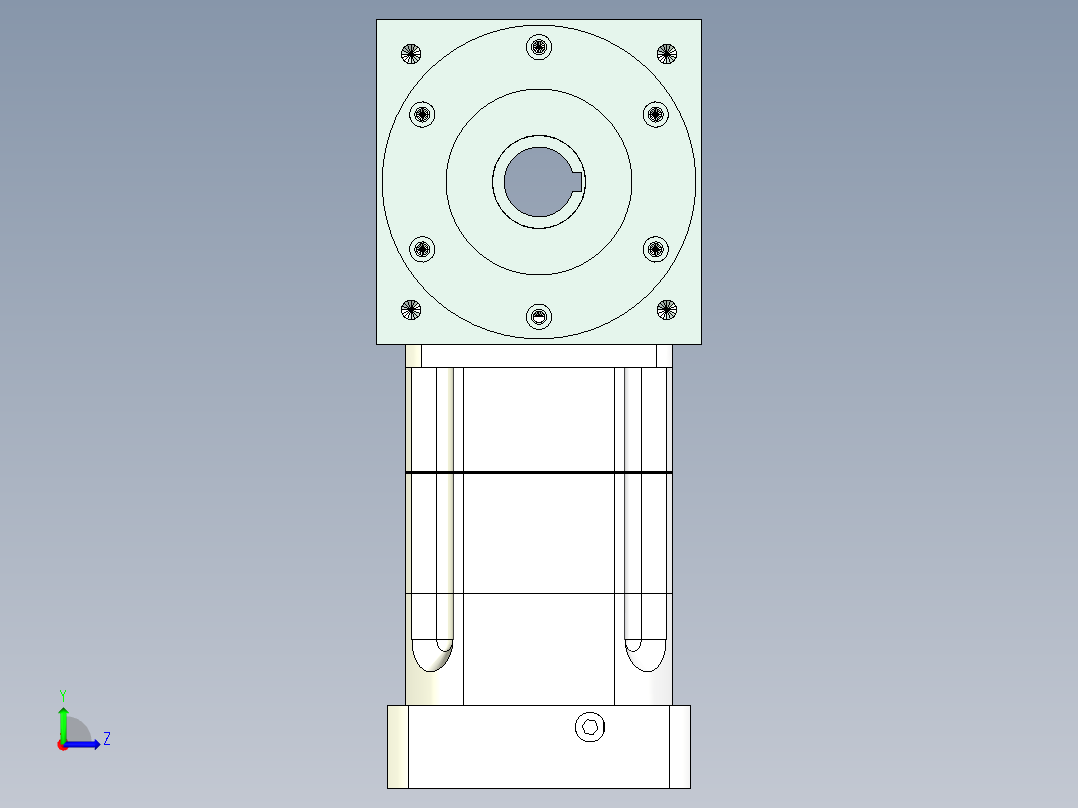 换向器PW140双孔 PGH115-L2 22-110-145-M8.stp左视图