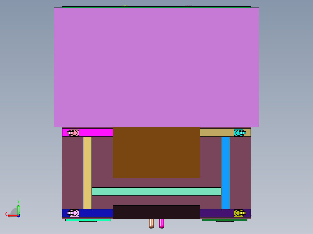 塑胶外壳打孔高光精加工精雕机后视图