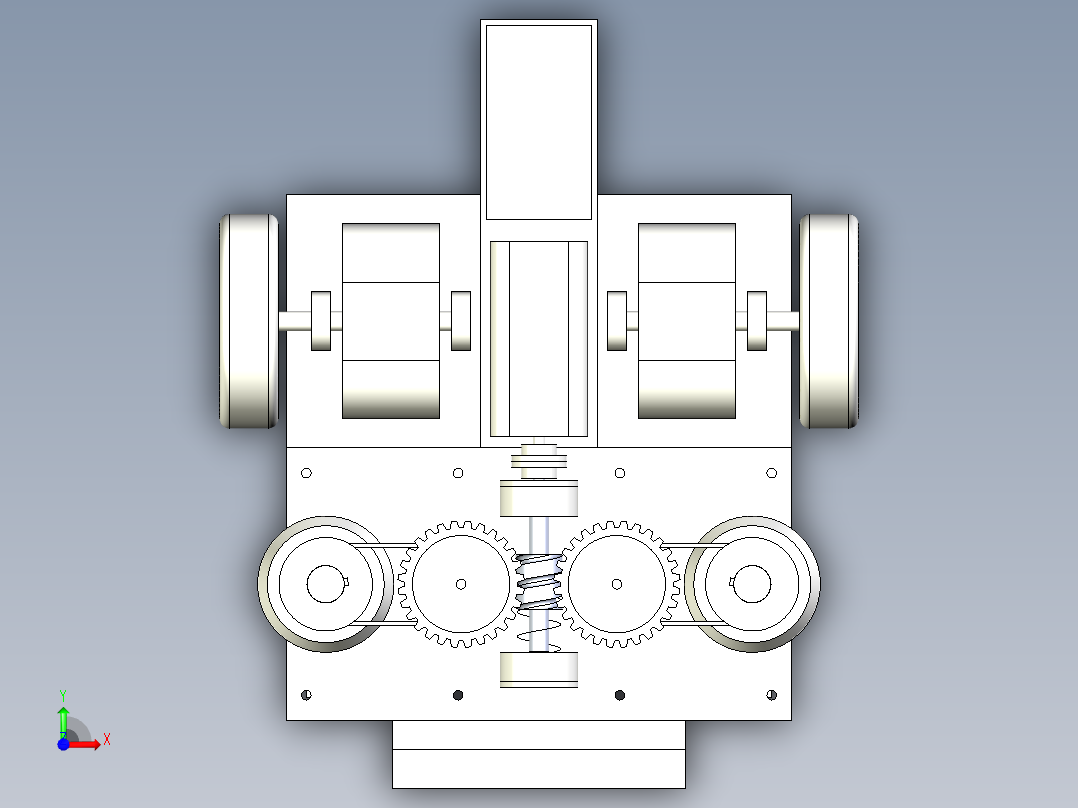 清扫机器人三维模型前视图