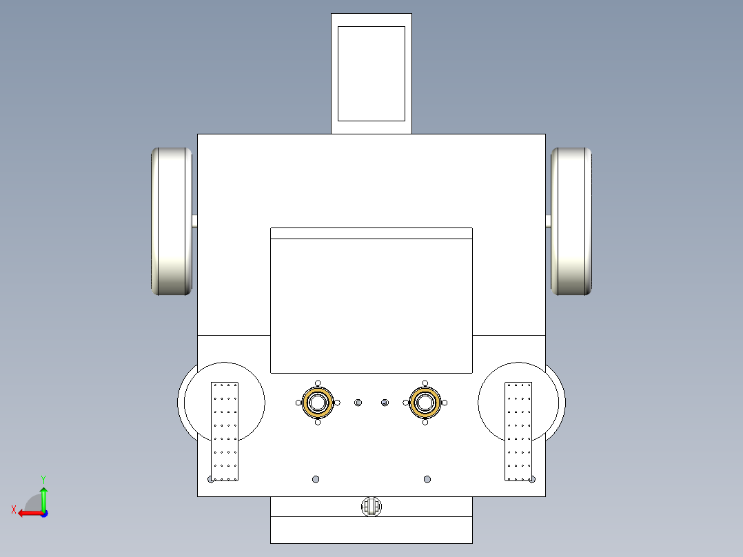 清扫机器人三维模型后视图