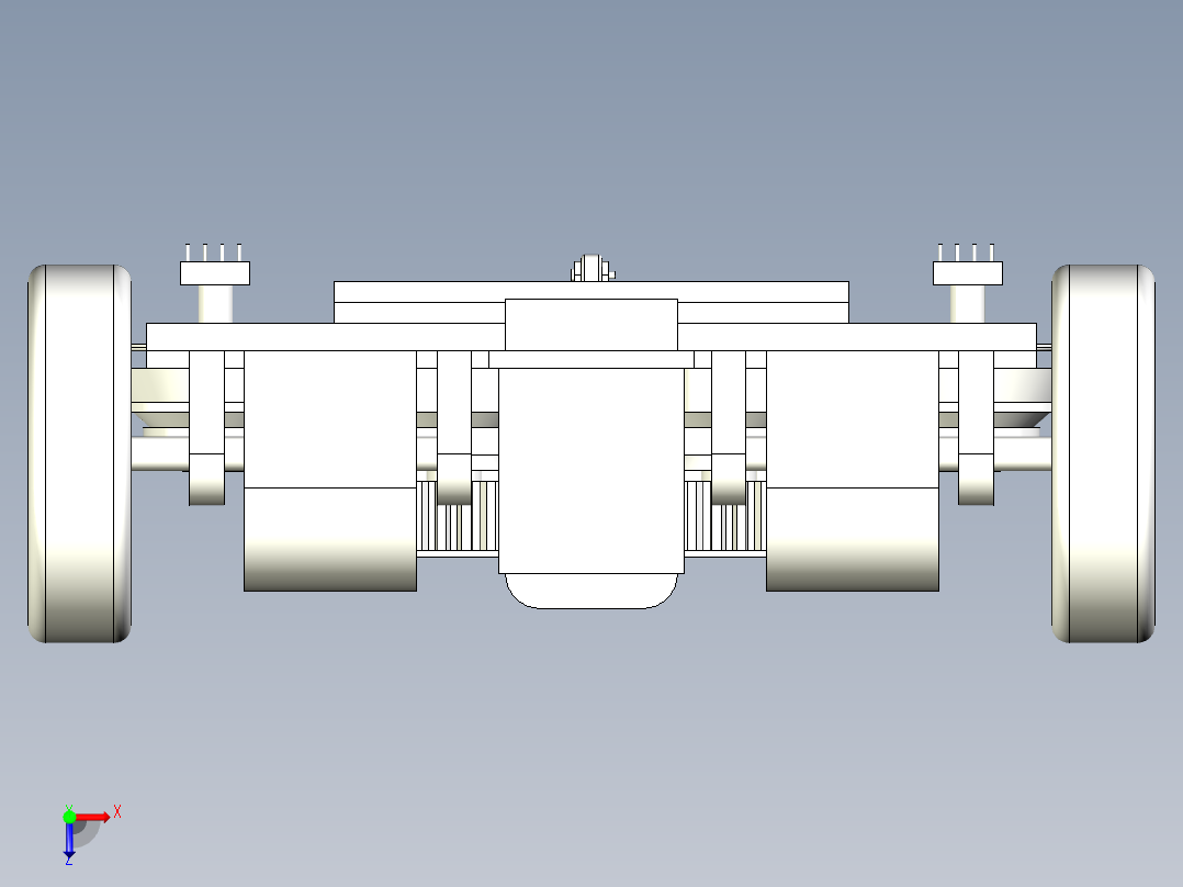 清扫机器人三维模型俯视图