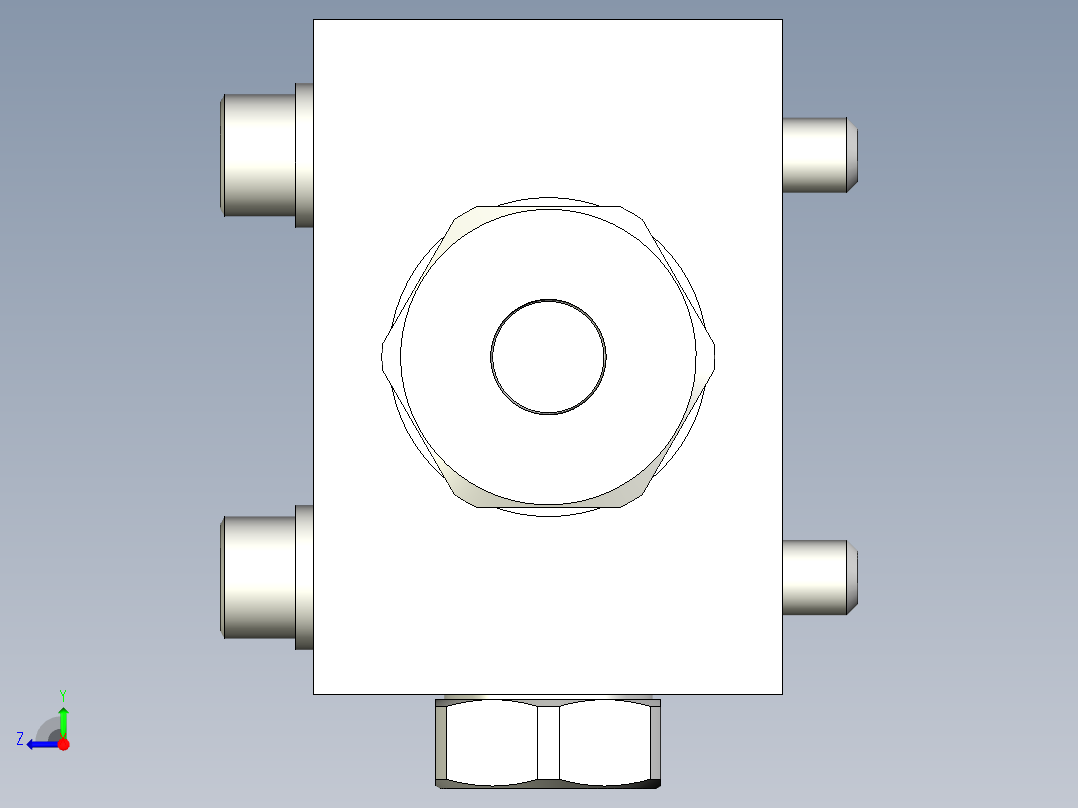 KOSMEKBEP2x0-0多系列多零件图纸模型多系列多零件图纸模型右视图