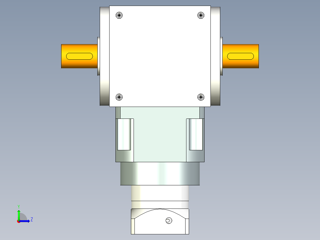 换向器PW210双轴 PLX180-L3 22-110-145-M8.stp左视图