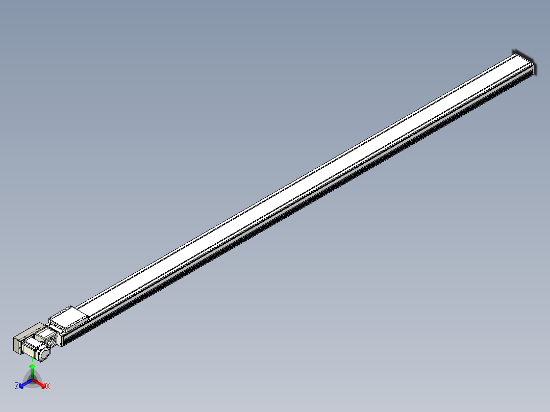 同步带全封闭直线模组TPA-HCB-105D-90-L2450-ML-Y-P20-N3正等轴测图