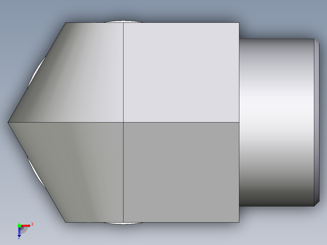 卡套式工业通用硬管接头EO_Adjustable_Locknut_elbow_WEE30SMOMDCF俯视图