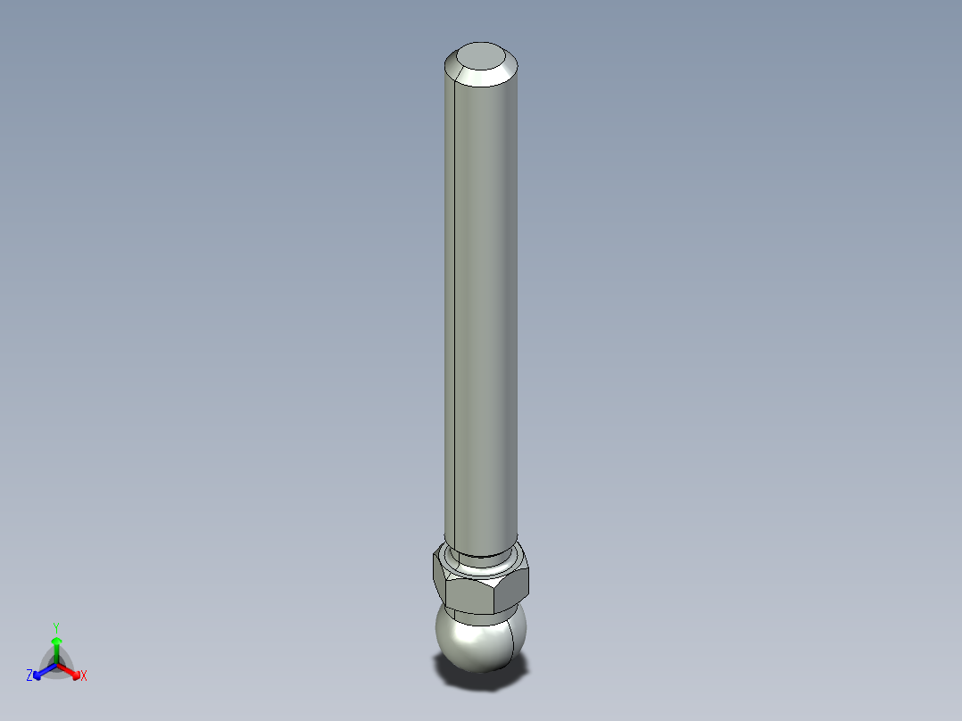 型材-KJN M12X100 THREADED ROD 098DM12100M正等轴测图