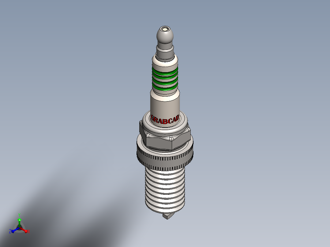 火花塞4正等轴测图