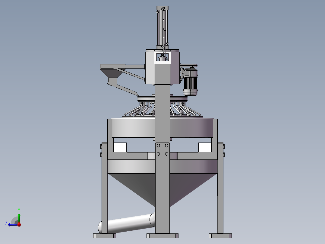 胶原蛋白制粉机右视图
