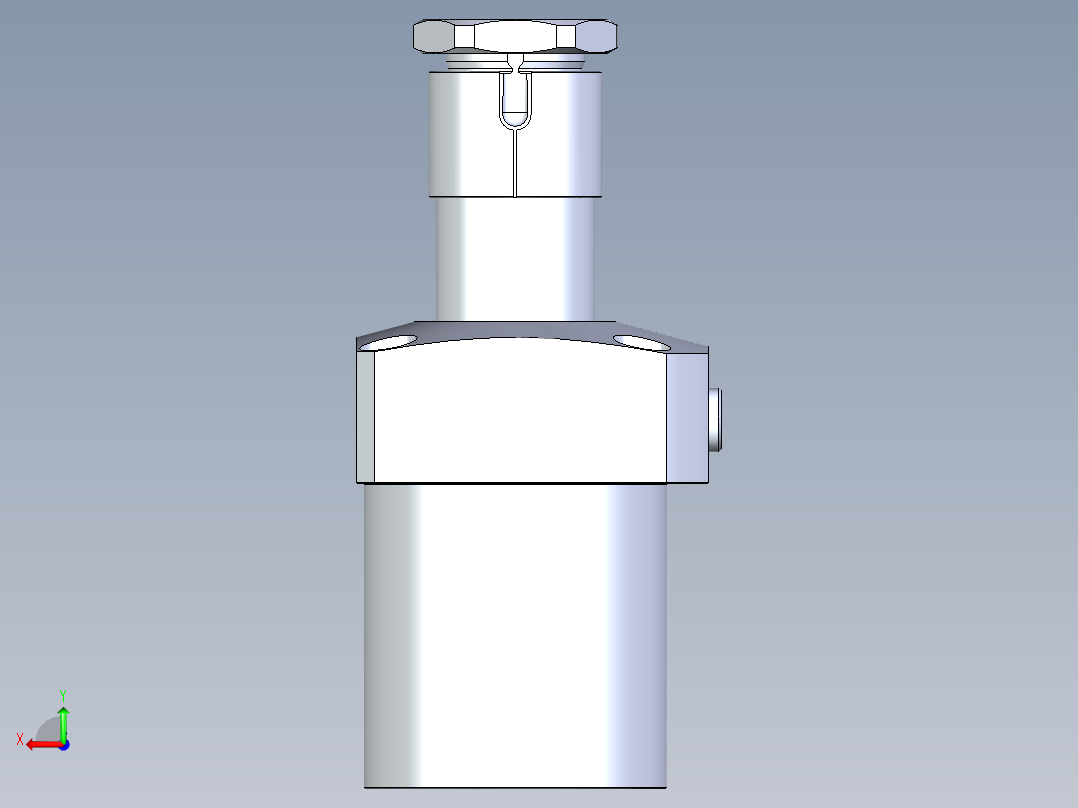 KOSMEKLHA1050-CL-Q25多系列多零件图纸模型后视图