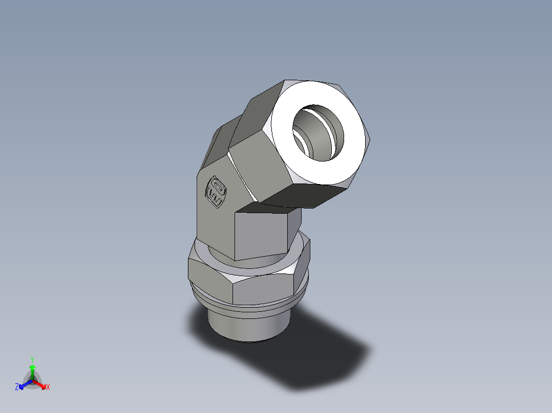 卡套式工业通用硬管接头EO_Adjustable_locknut_45_deg_elbow_VEE12ZLRCF