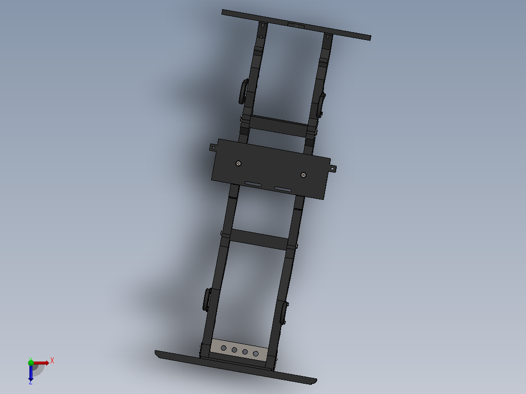 汽车底盘总成俯视图