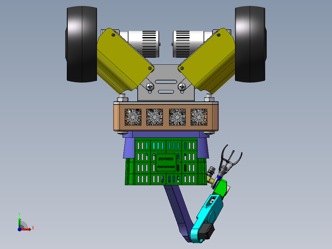 水果采摘机器人前视图