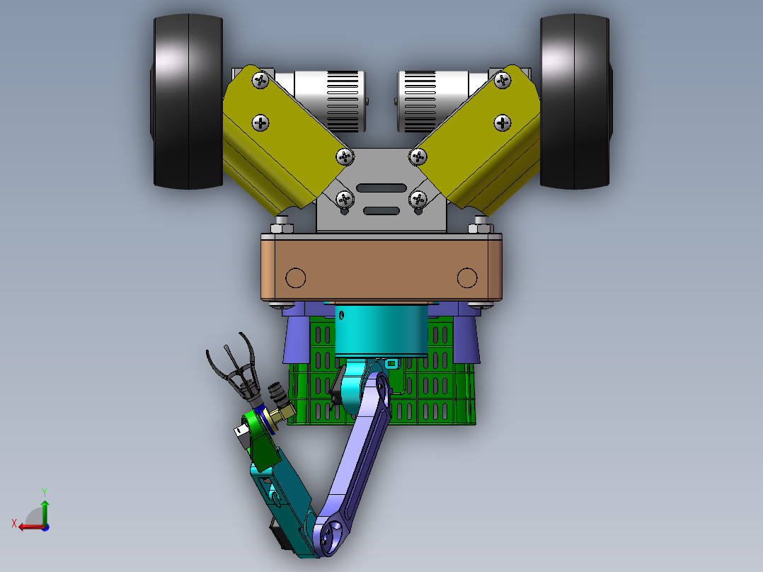 水果采摘机器人后视图