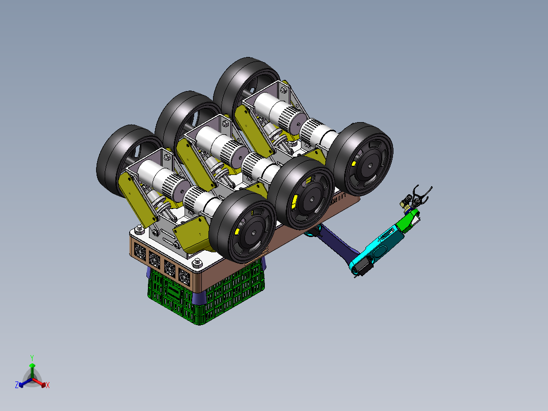 水果采摘机器人正等轴测图