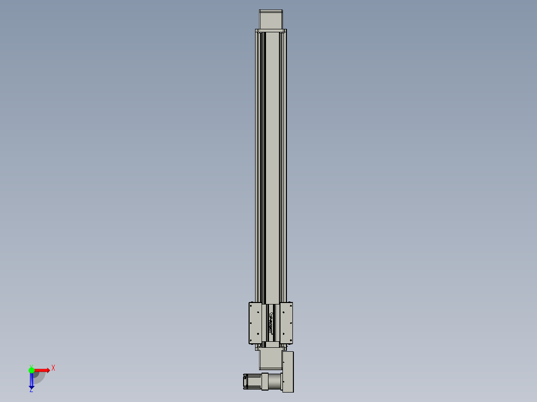 威洛博直线电机模组EB16-L208-S1350-BL-ZP75-MS3-5K俯视图