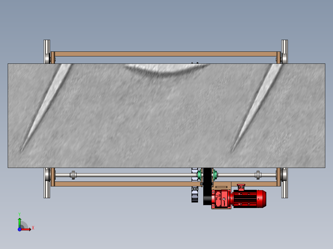 行走升降平台前视图