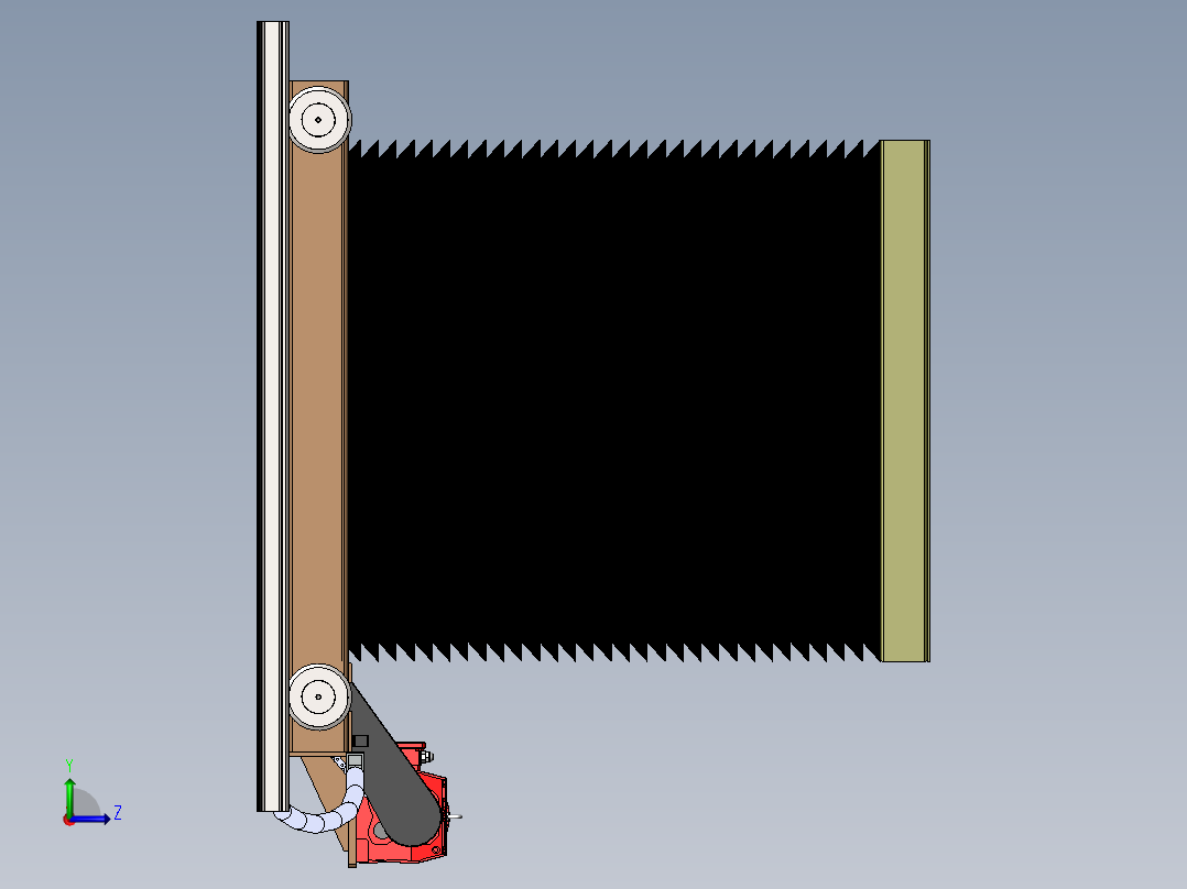 行走升降平台左视图