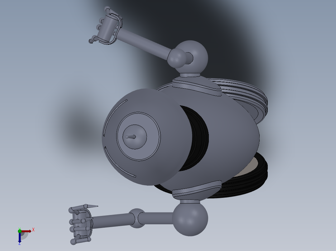 疯狂的机器人俯视图