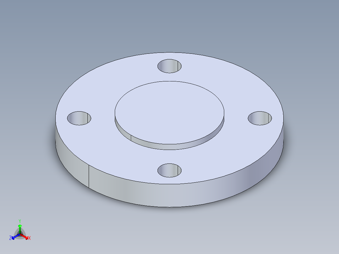 CPVC管件25-Sch80_Blind Flange_9853-020_2in正等轴测图