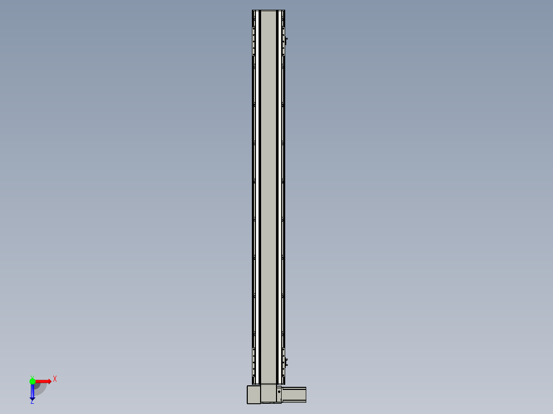 直线模组LHB17-L40-S1650-LD设计图纸俯视图
