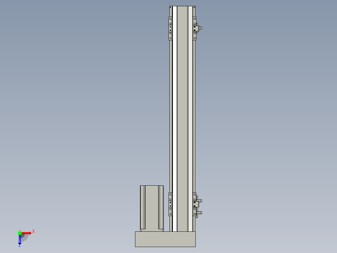 直线模组LHA6-S450-R-200W(16丝杆)设计图纸俯视图