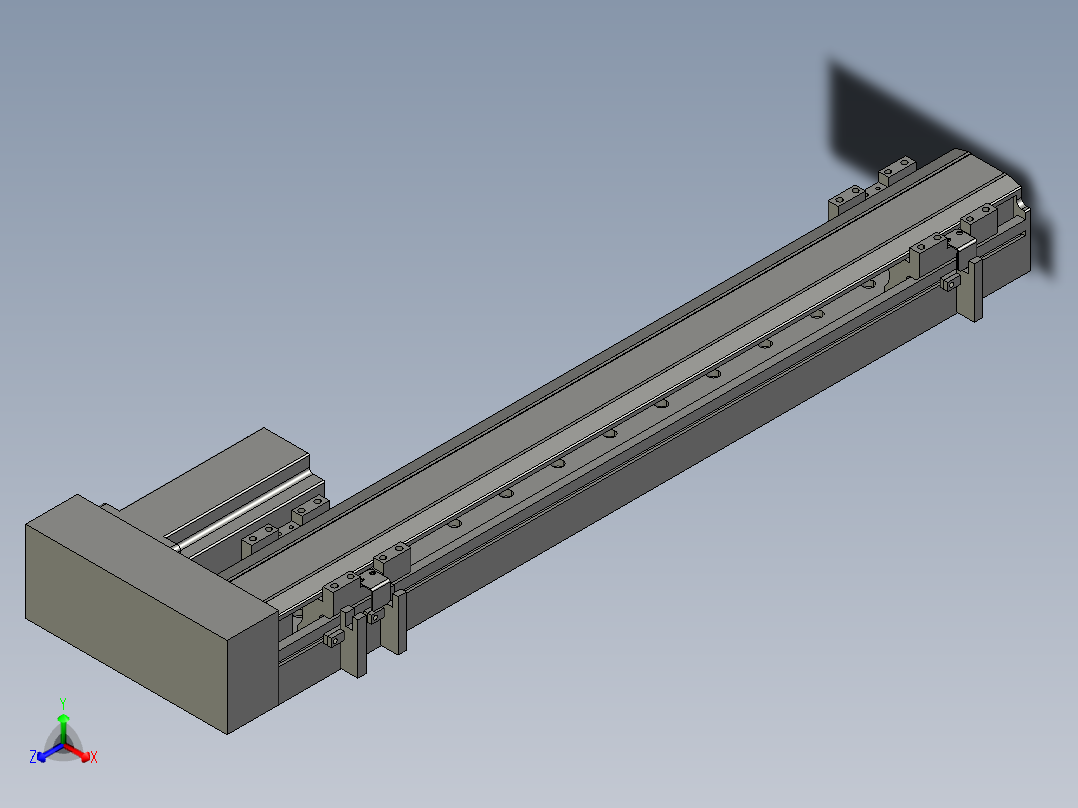 直线模组LHA6-S450-R-200W(16丝杆)设计图纸正等轴测图