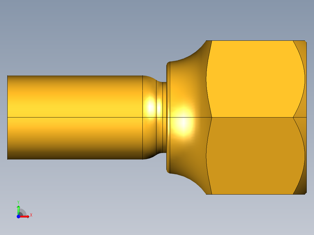 扩口式工业通用硬管接头Flare Adapter US5-6前视图