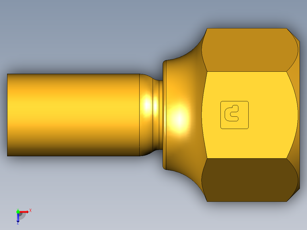 扩口式工业通用硬管接头Flare Adapter US5-6俯视图