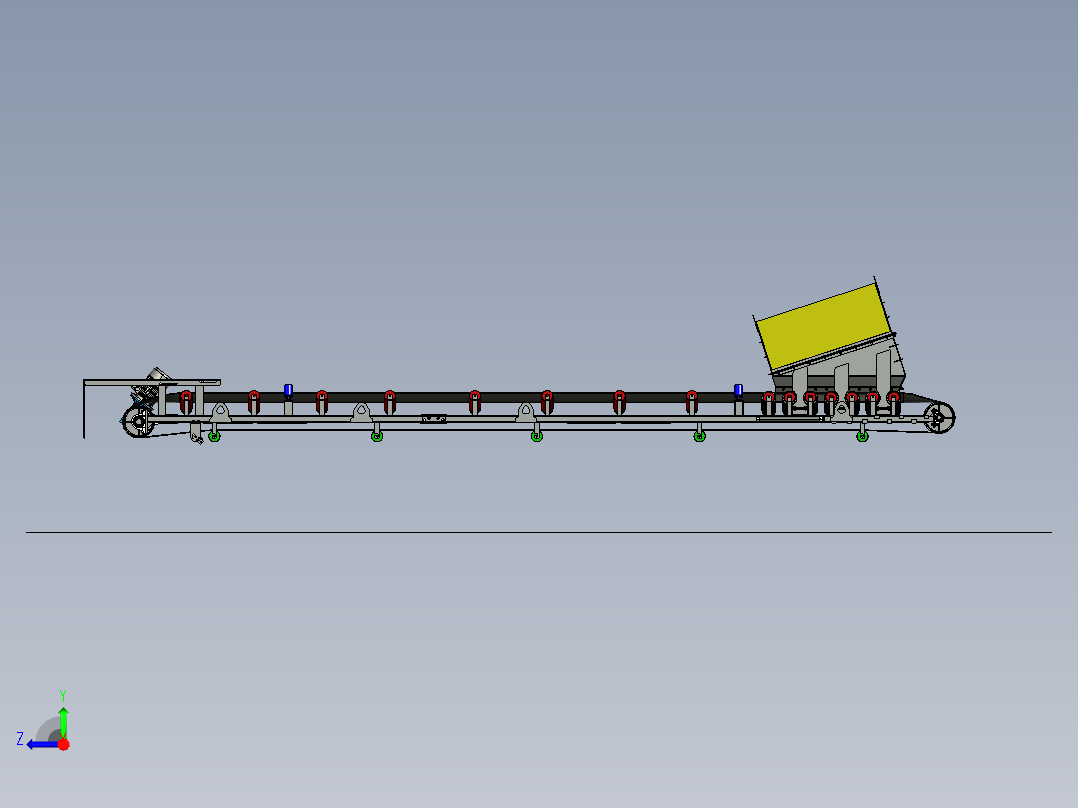 皮带输送机右视图