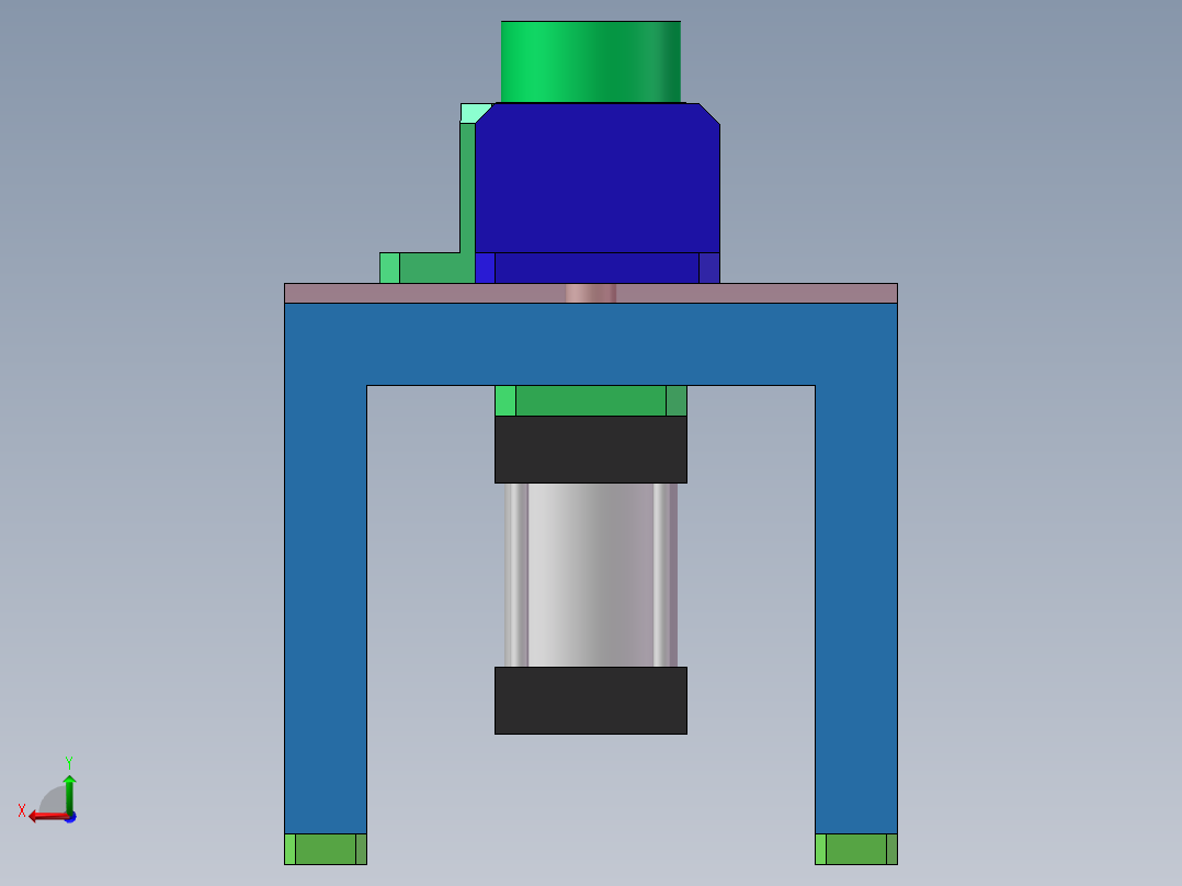脱模简易装置SW三维图左视图
