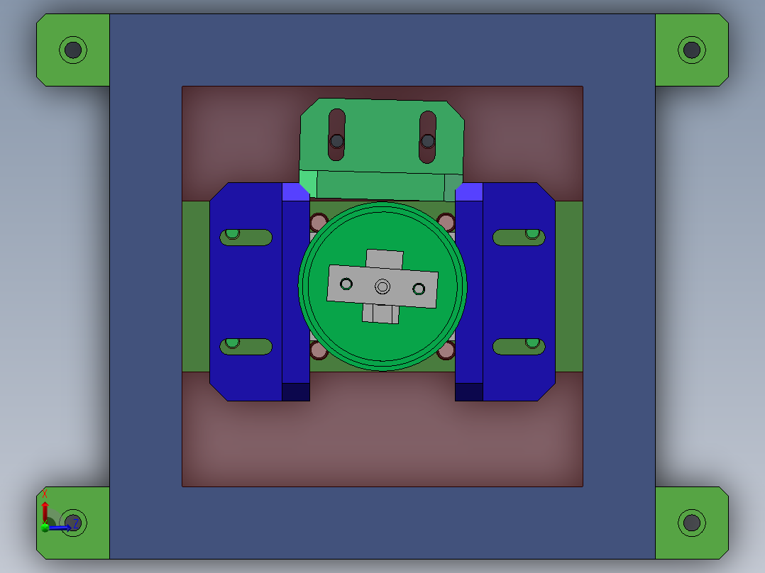 脱模简易装置SW三维图俯视图