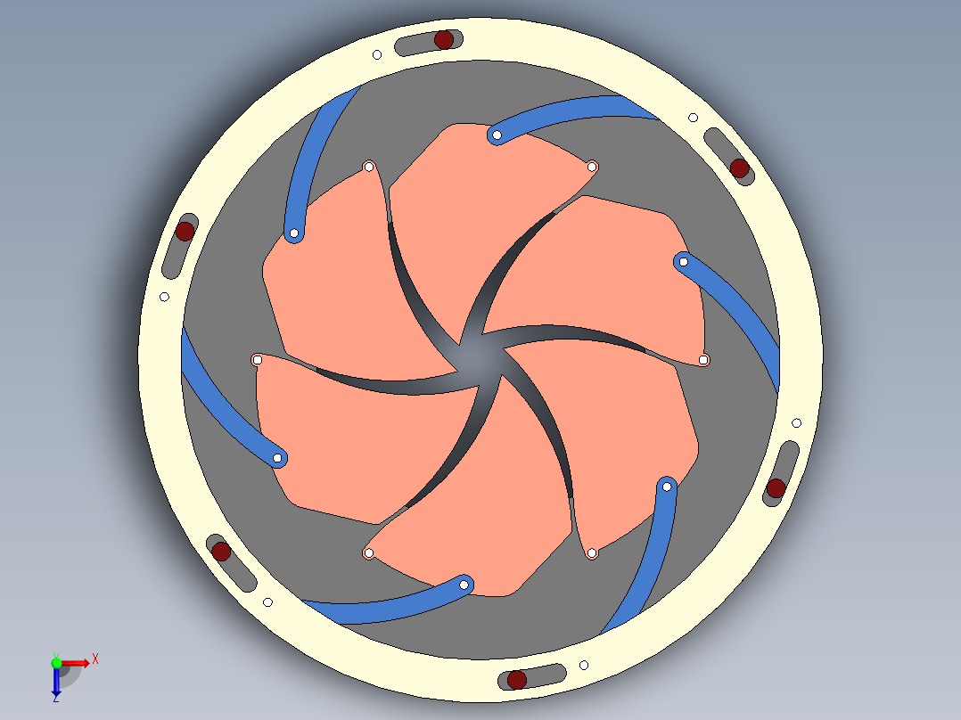 虹膜机构13俯视图