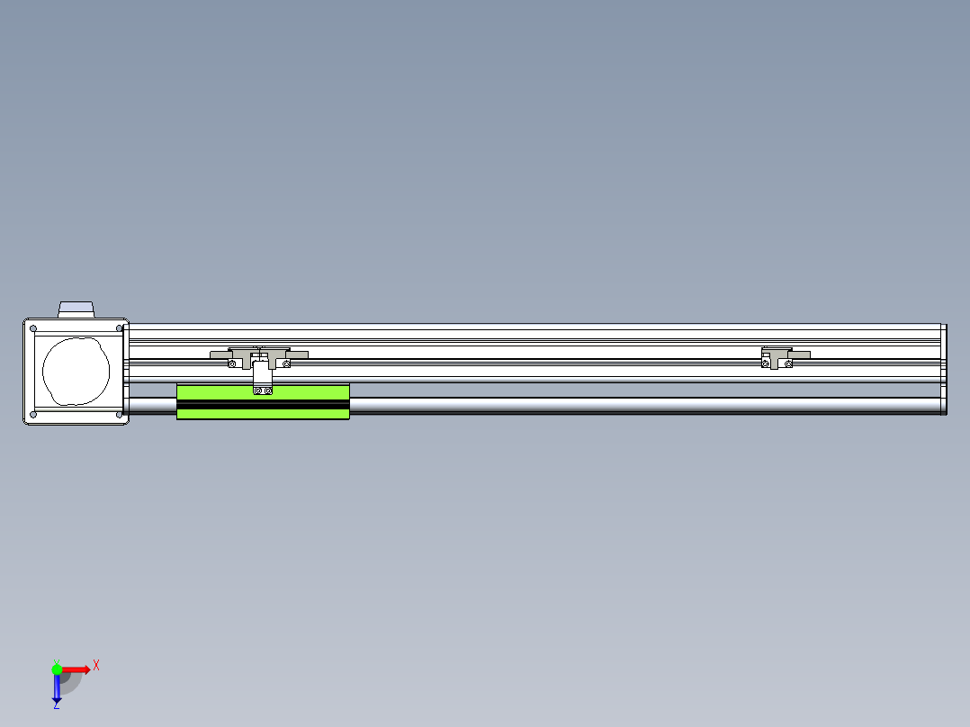 同步带滑台-半封闭B13-L90-S400-L-Z86-D3俯视图