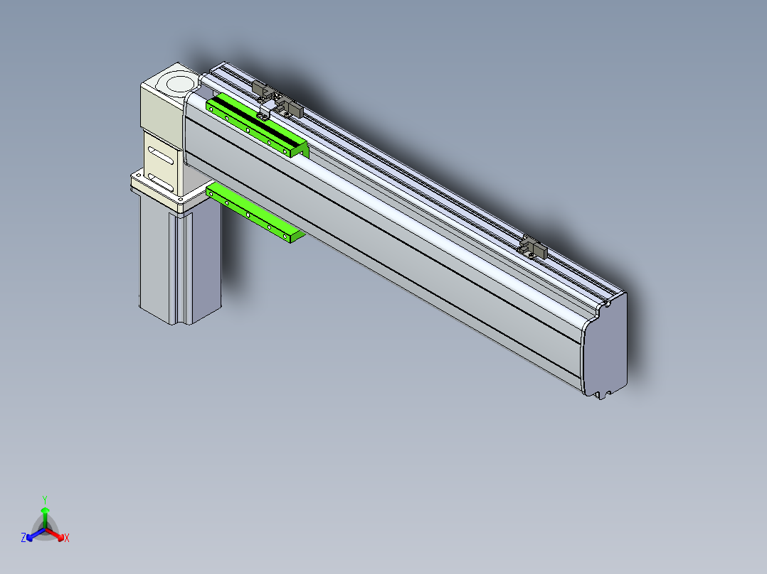同步带滑台-半封闭B13-L90-S400-L-Z86-D3正等轴测图