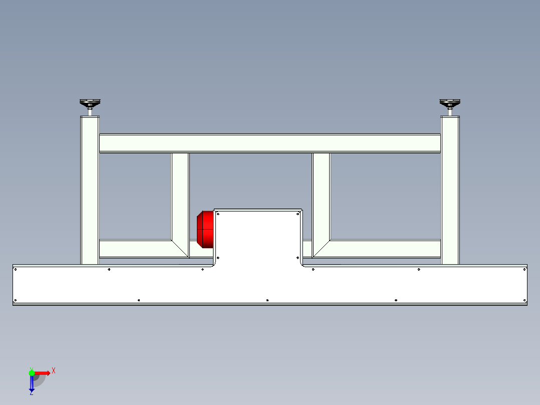 方滚子CNV输送机square-roller-cnv-stp俯视图