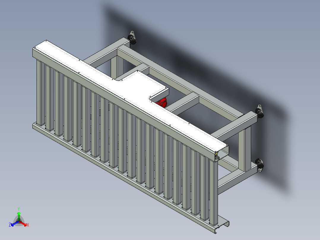 方滚子CNV输送机square-roller-cnv-stp正等轴测图