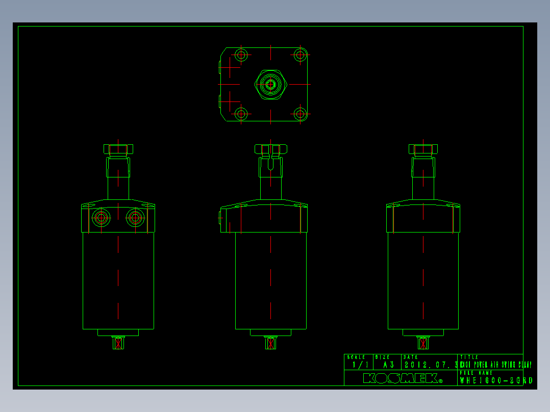 KOSMEKWHE1600-2GRD多系列多零件图纸模型多系列多零件图纸模型