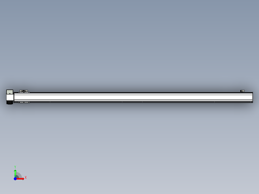 同步带滑台-半封闭B10H-L45-S2100-RD-P40-D3前视图