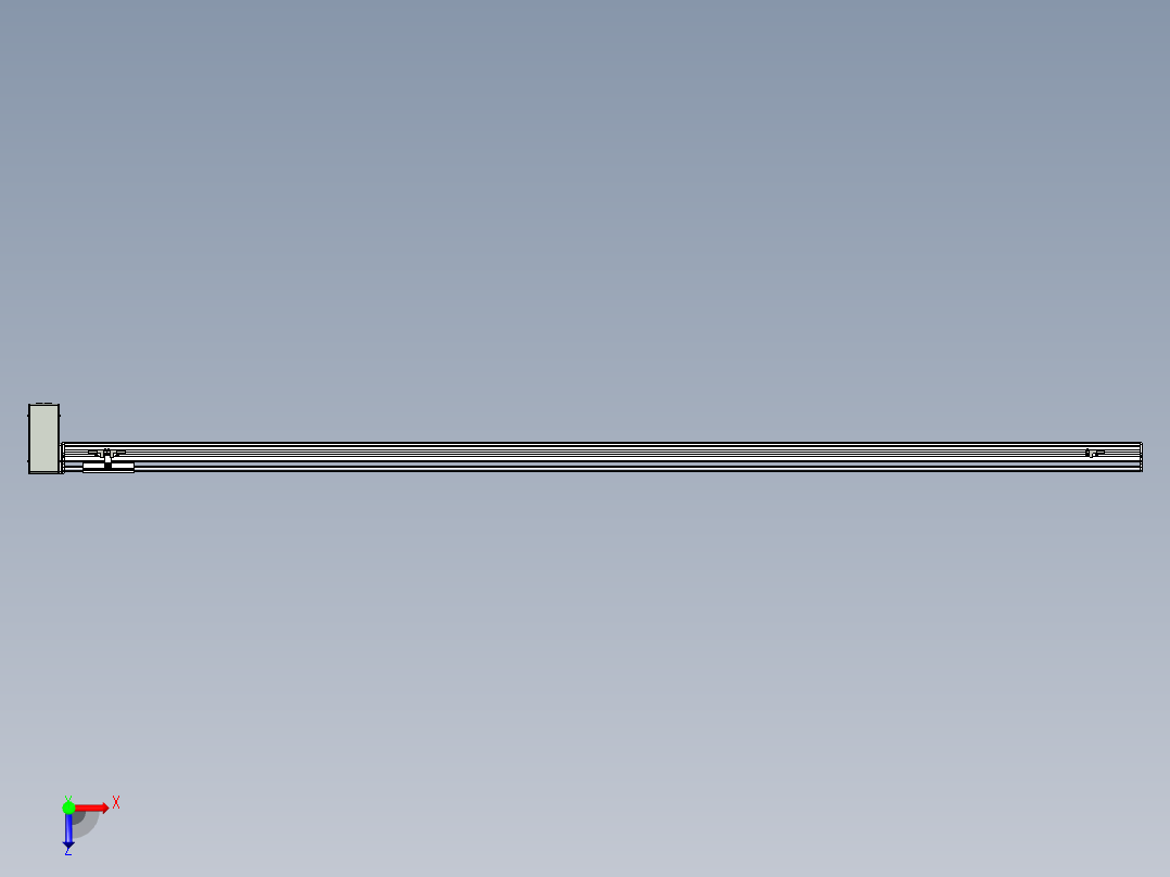 同步带滑台-半封闭B10H-L45-S2100-RD-P40-D3俯视图