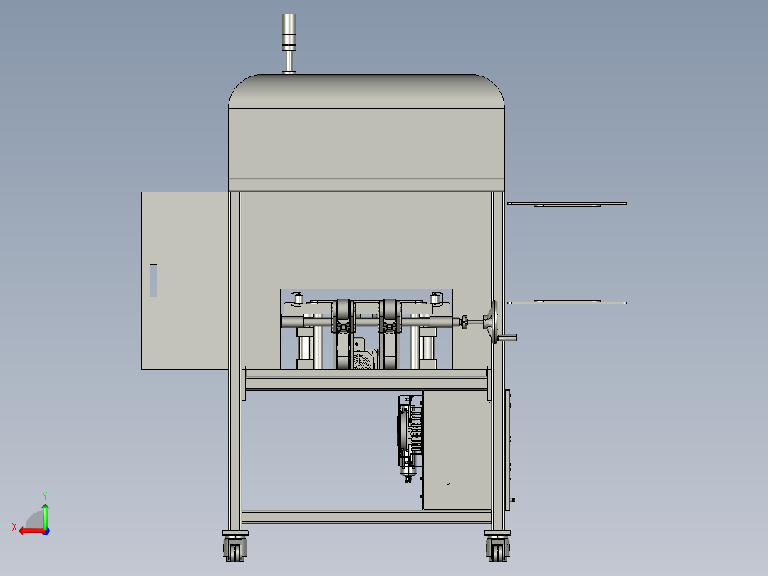 包装泡壳自动压合机后视图