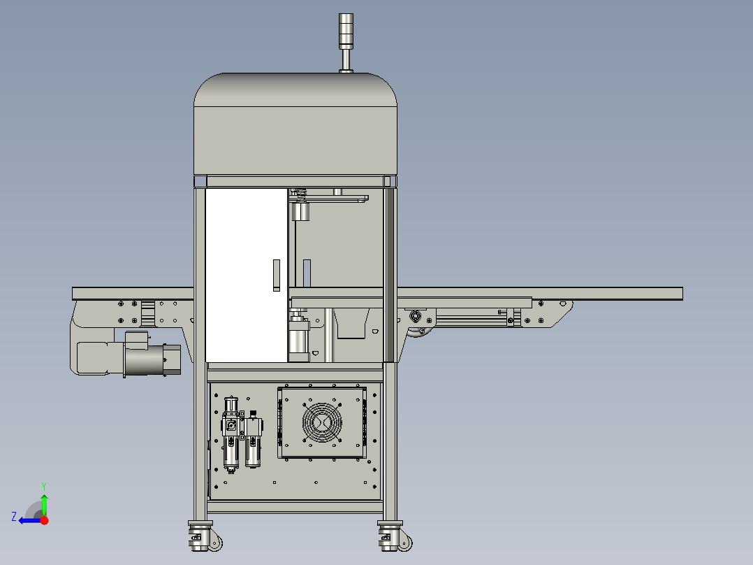 包装泡壳自动压合机右视图
