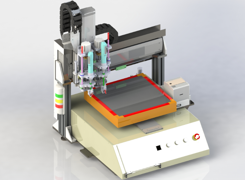 自动锁螺丝机3D 非标自动化 机械3D