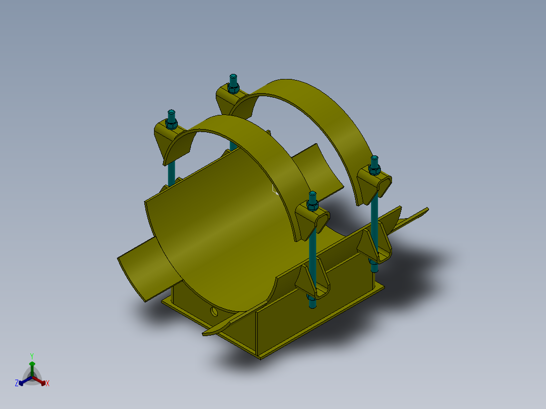 支架正等轴测图