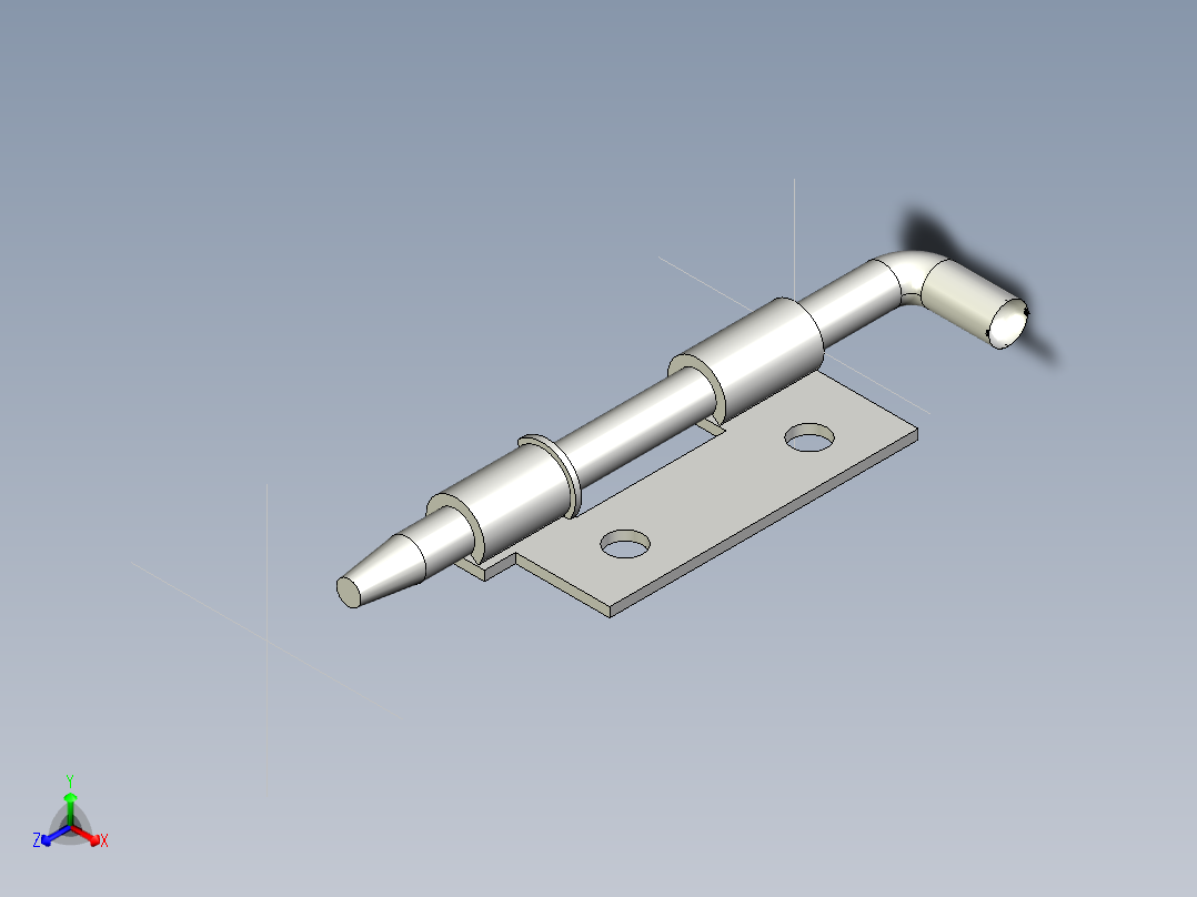 彈簧鉸鏈SRH-3D多系列多零件图纸模型正等轴测图