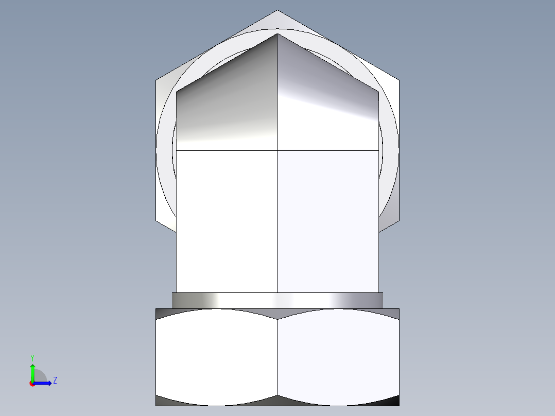 卡套式工业通用硬管接头EO_Union_elbow_W42LCF左视图