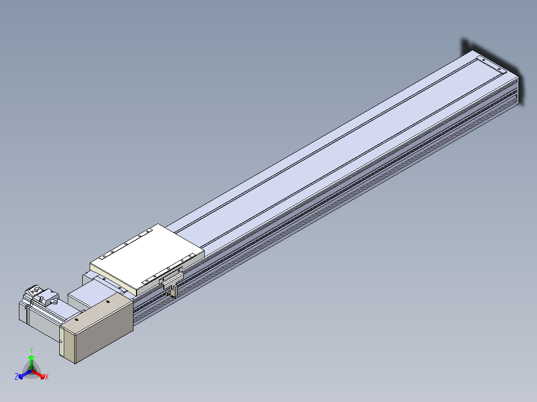 同步带全封闭直线模组TPA-HCB-120D-90-L750-MR-C-P40-N3正等轴测图