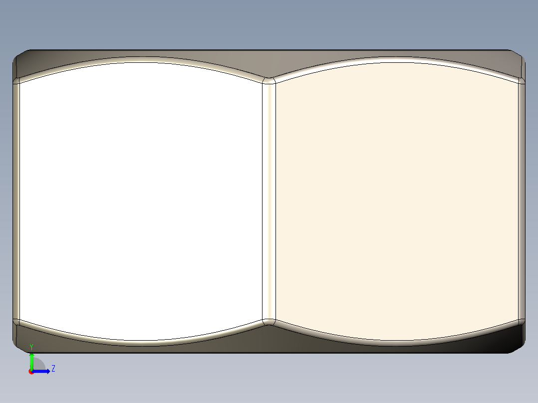 紧固件-IGES Raw Steel Nut 0.5000左视图