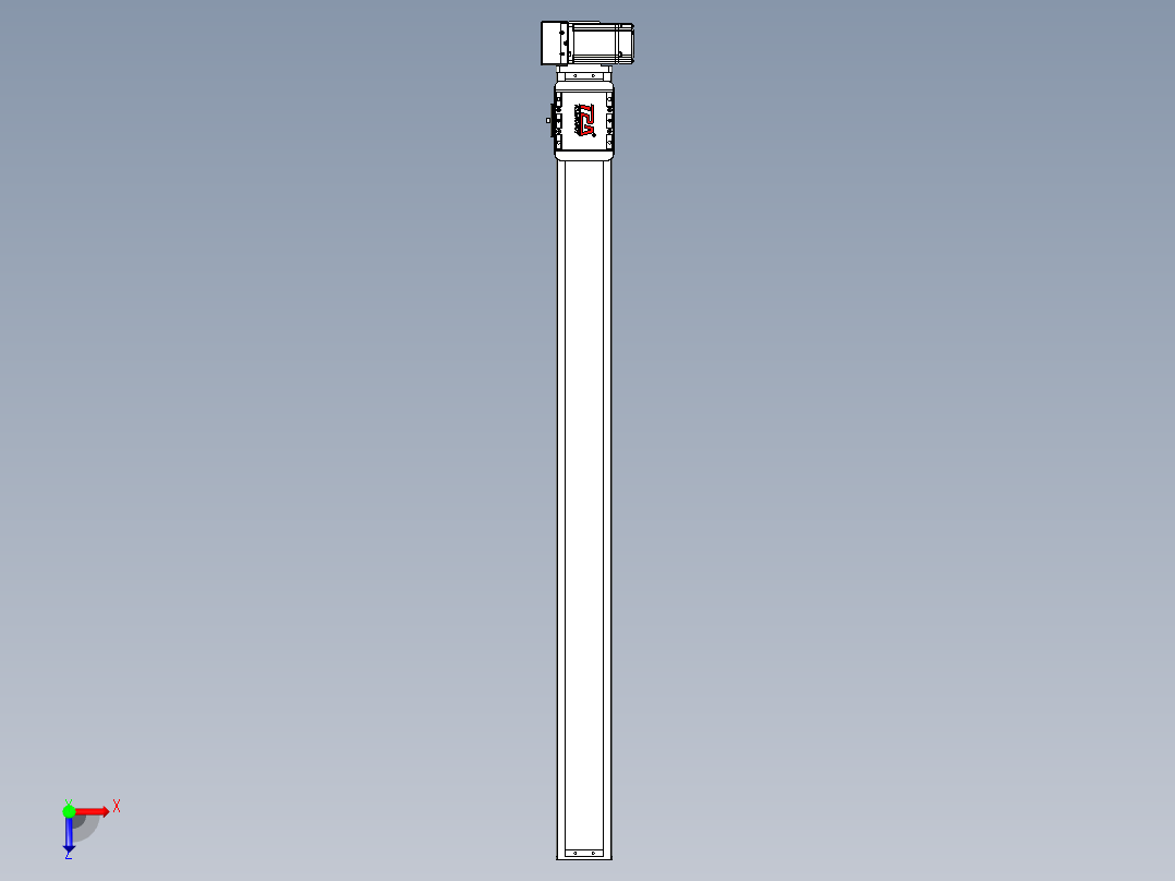 同步带全封闭直线模组TPA-HCB-85D-90-L1000-RU-C-P20-N3俯视图